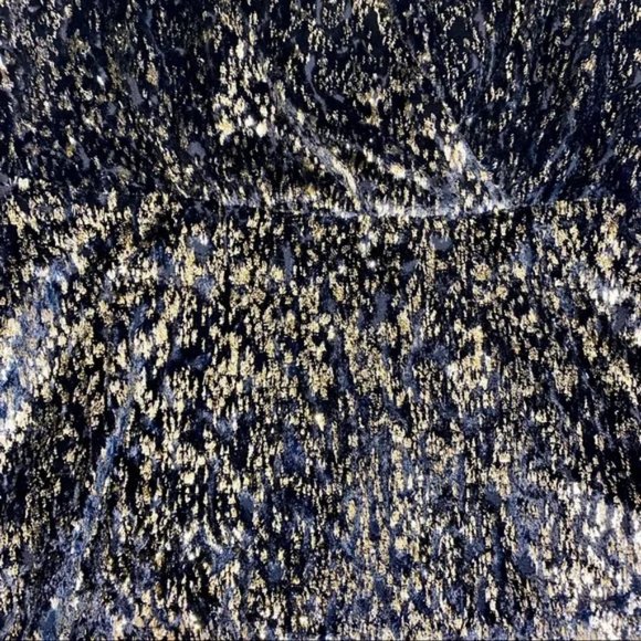 NWT Elie Tahari Black Gold V Faux Wrap Velvet Fuzzy Peplum Blouse Size 2 $365 a1 - Picture 5 of 12
